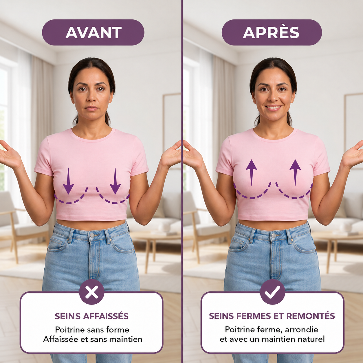 Soutien-gorge push-up dos nu invisible
